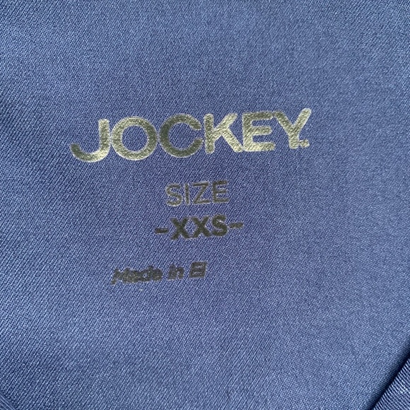 NWT JOCKEY Tone on Tone Mock Wrap Navy Scrub Top - Picture 5 of 8